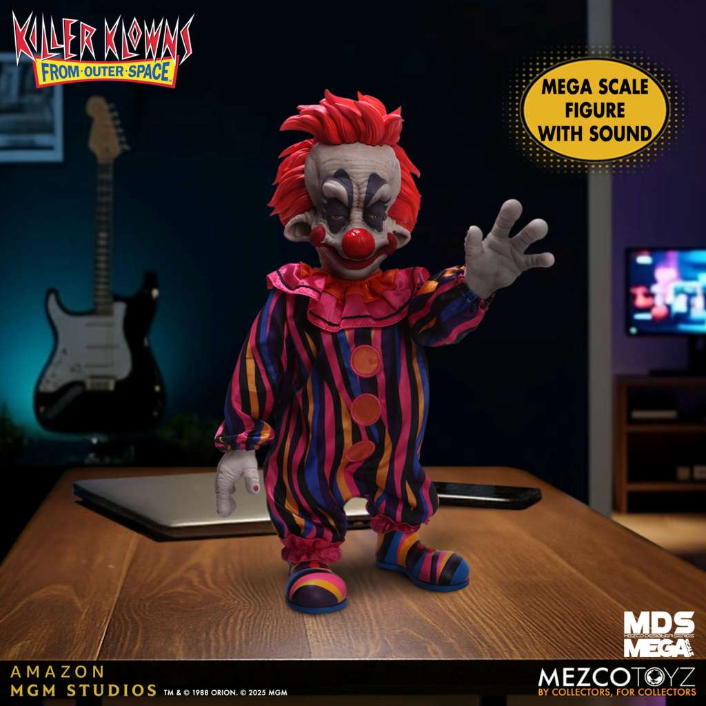KILLER KLOWNS FROM OUTER SPACE -Rudy -MDS Mega Scale Talking Doll 37cm