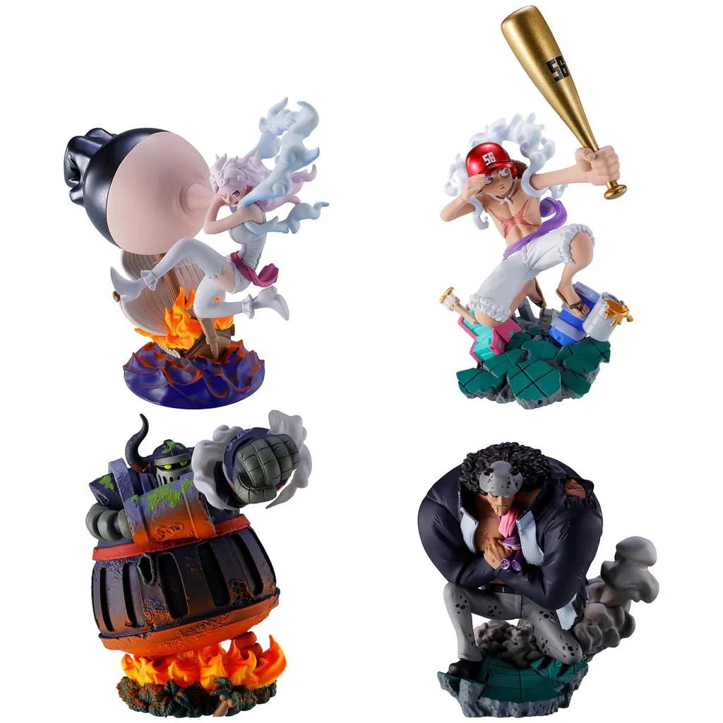 ONE PIECE - Logbox Re Birth Egghead - 4 Statue Set Petitrama 9cm