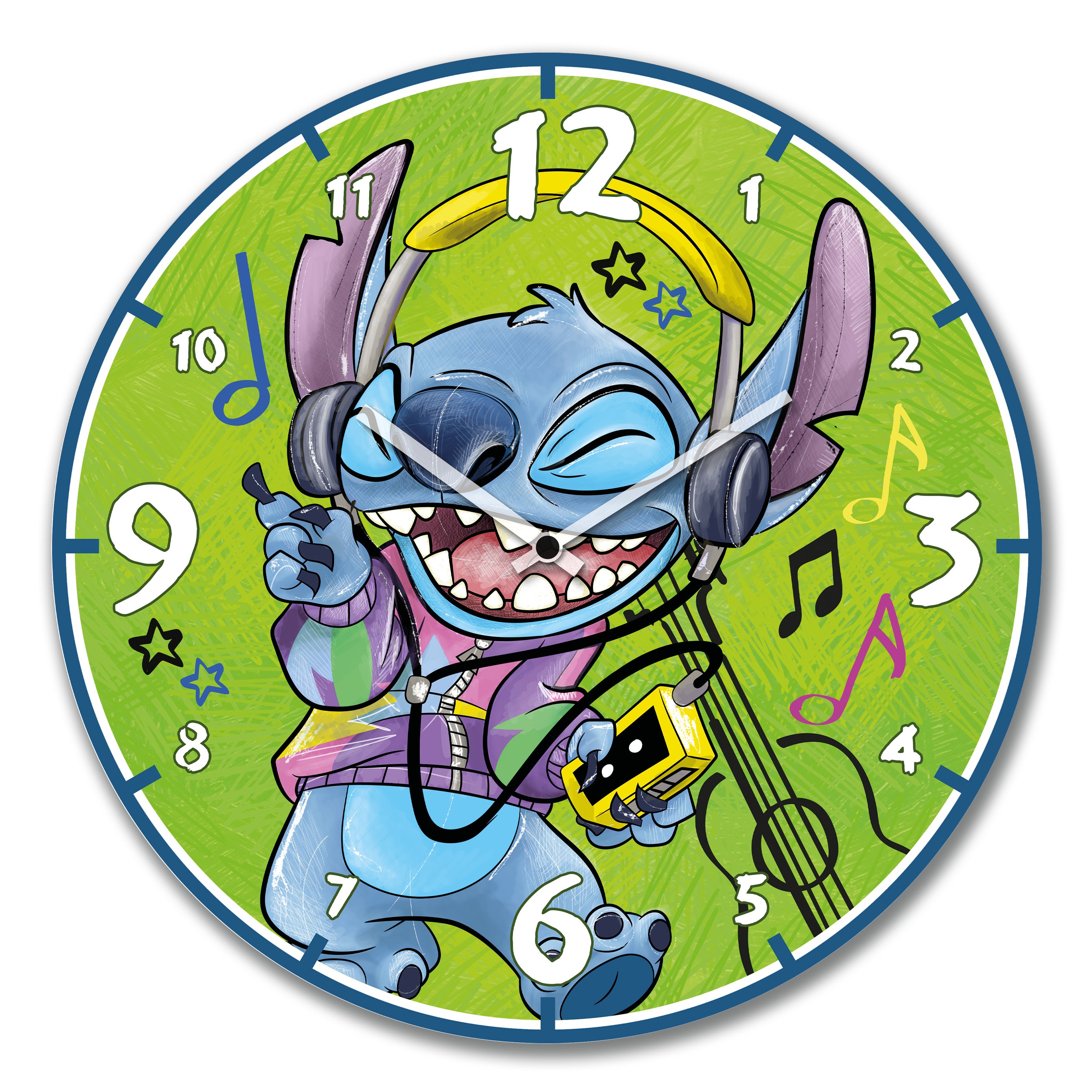 STITCH - Wall Clock 50cm - Green