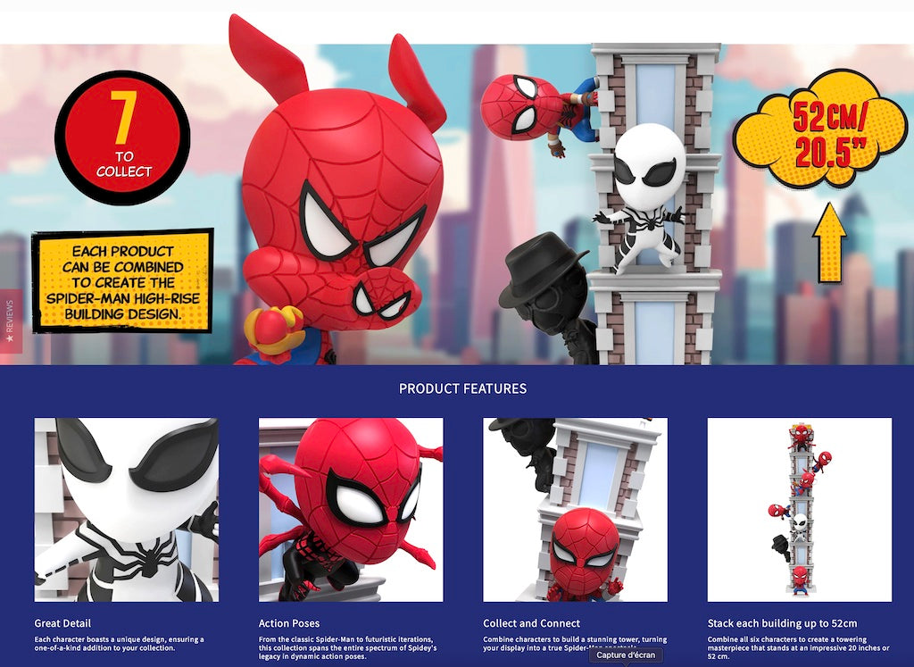 SPIDER-MAN - Tower Series - Assortiment 12 Pack 8cm