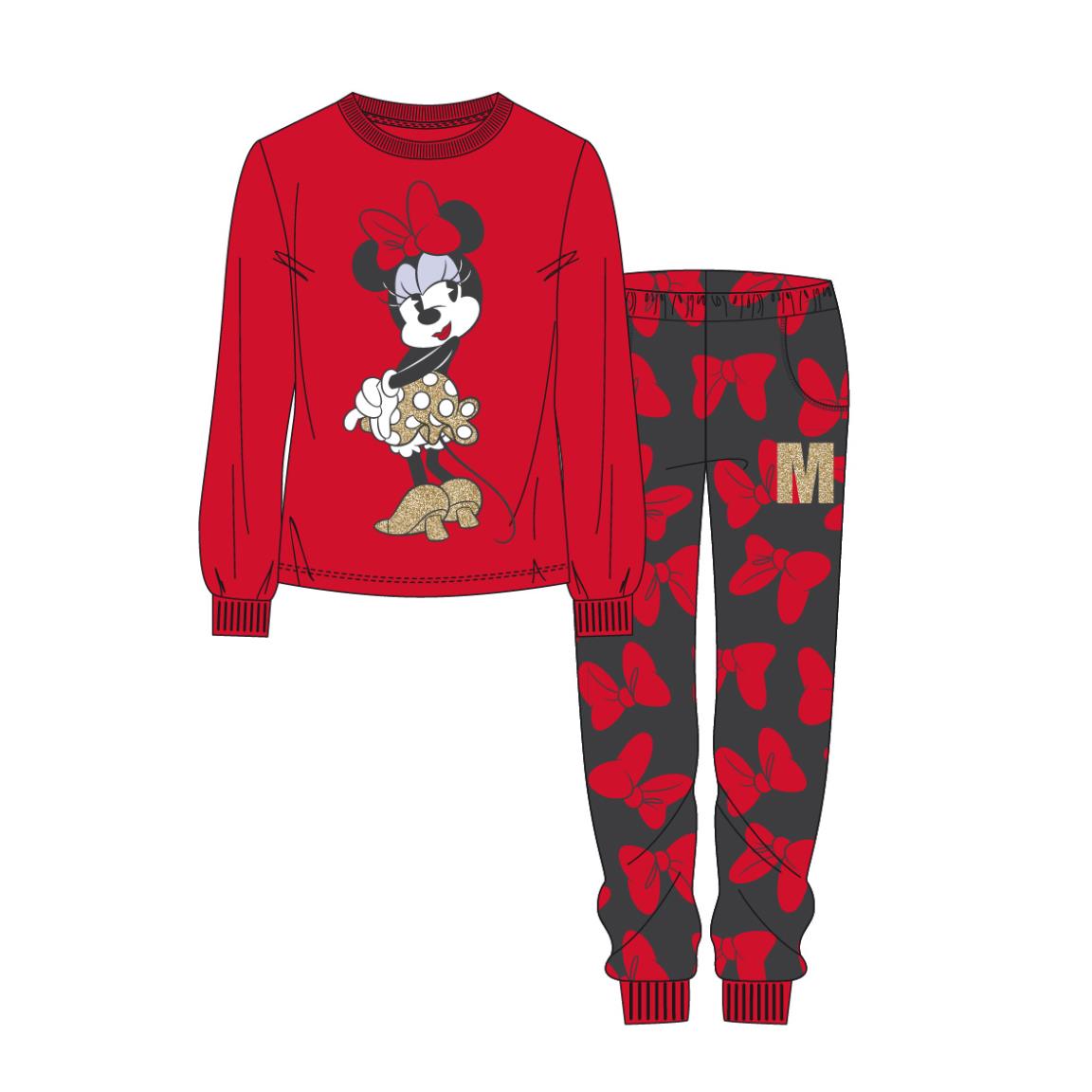 DISNEY - Minnie - Long Coral Fleece Pajamas - 8yo