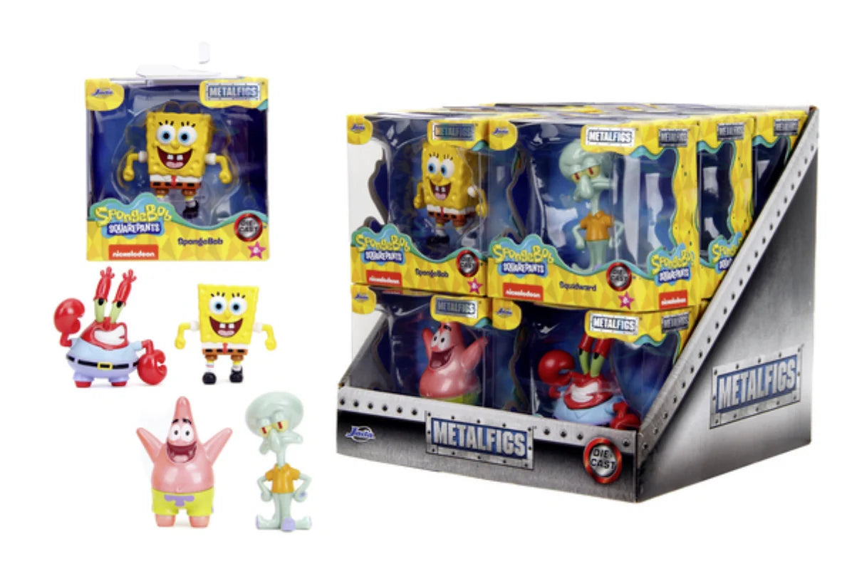 SPONGE BOB - Display of 2,5inch Figures - 4 Modèles - 12pc - Wave 1