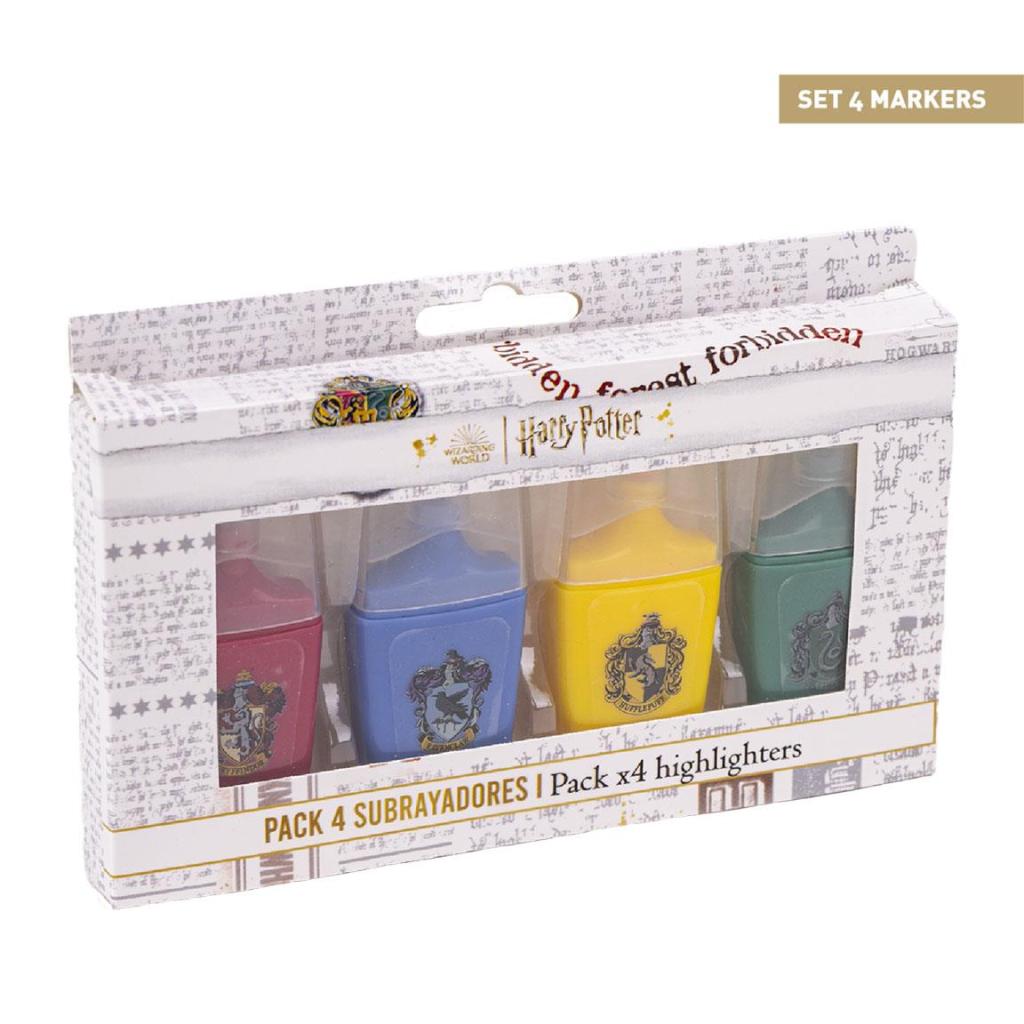 HARRY POTTER - The 4 Houses - Pack of 4 Highlighters