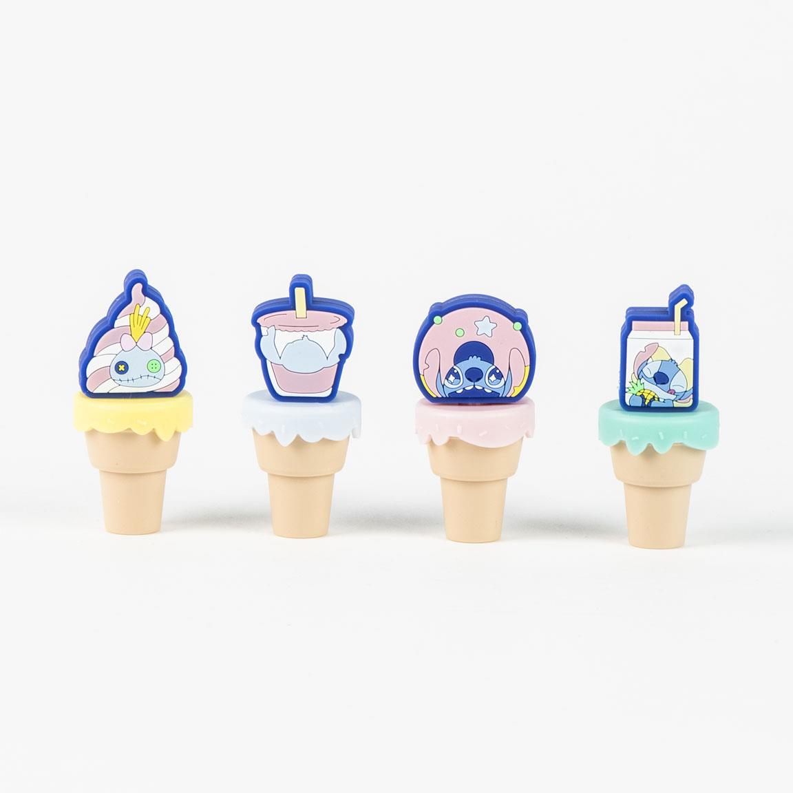 STITCH - Pack of 4 mini Highlighters "food"