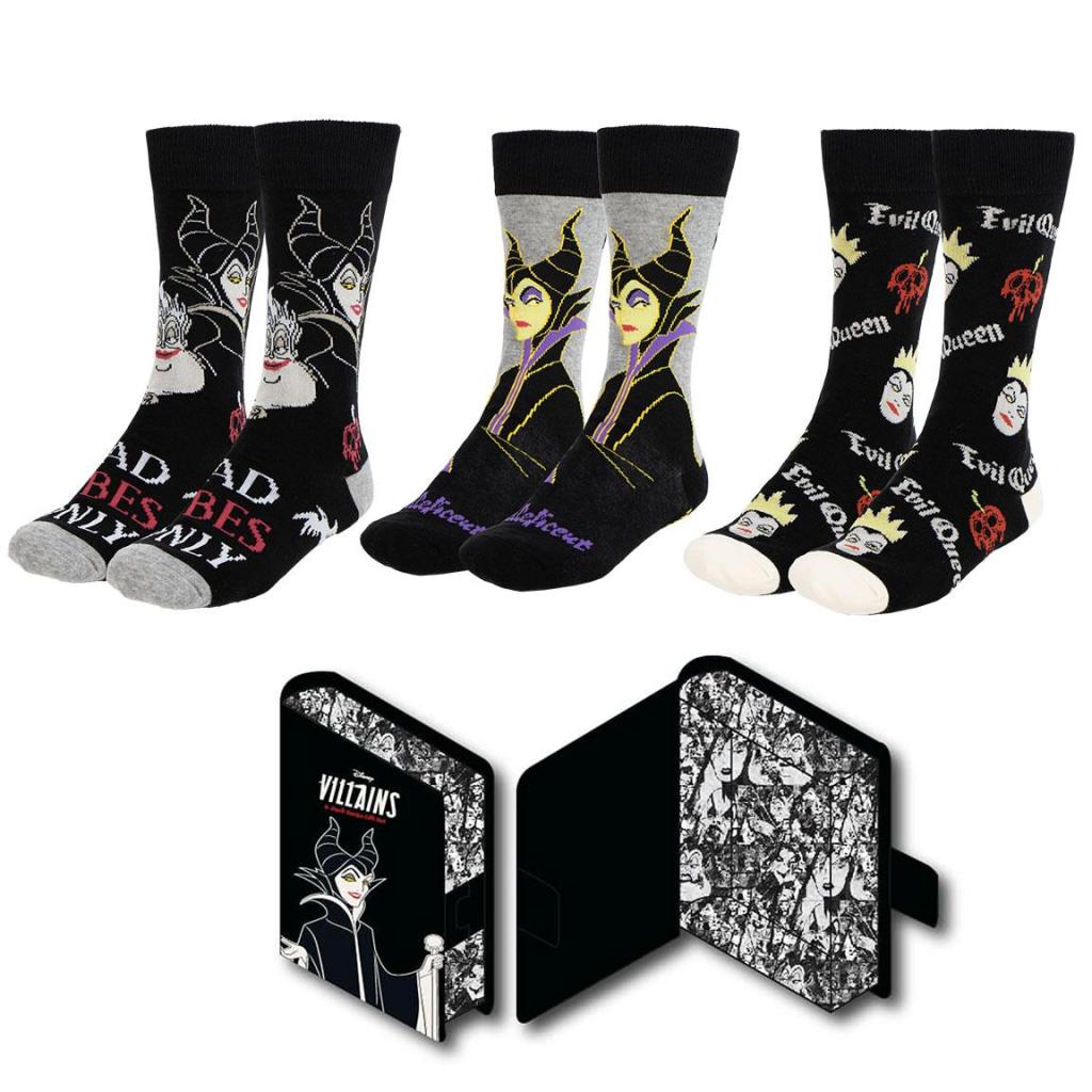 DISNEY VILLAINS - 3 Pairs socks Pack (UK Size 3,5-9)