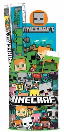 MINECRAFT - Stationery Set + Pencil Pot - 7pc.