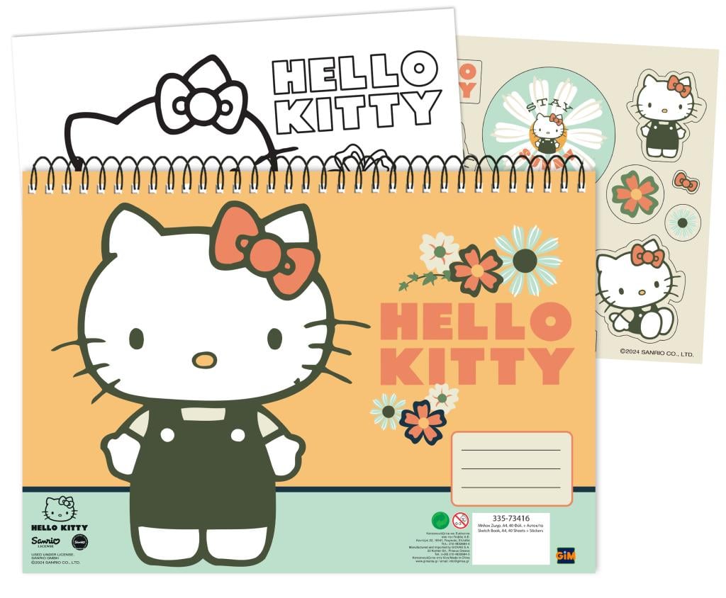 HELLO KITTY - Sketchbook 40Sheets + Stickers