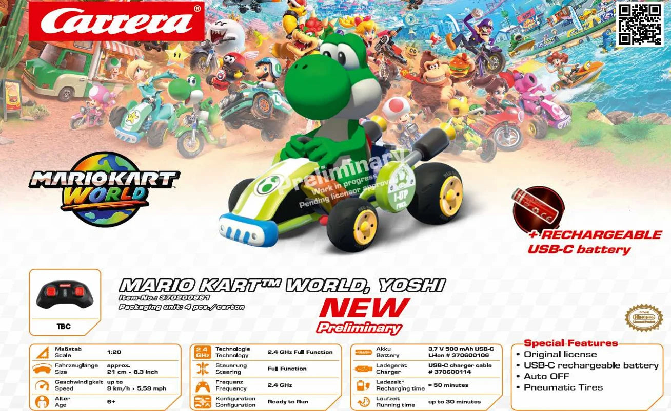 MARIO KART WORLD - Yoshi - RC 1/20 21cm