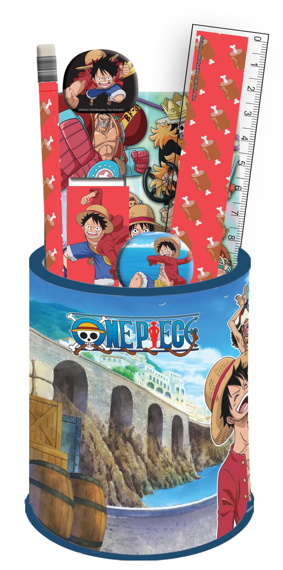 ONE PIECE - Stationery Set + Pencil Pot - 7pc.