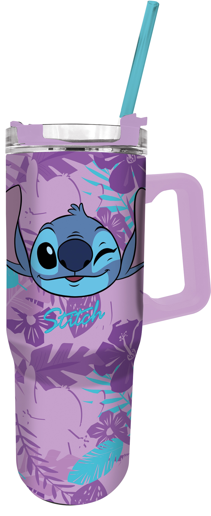 STITCH - Purple Flower - XXL Rambler Mug - Size 39Oz