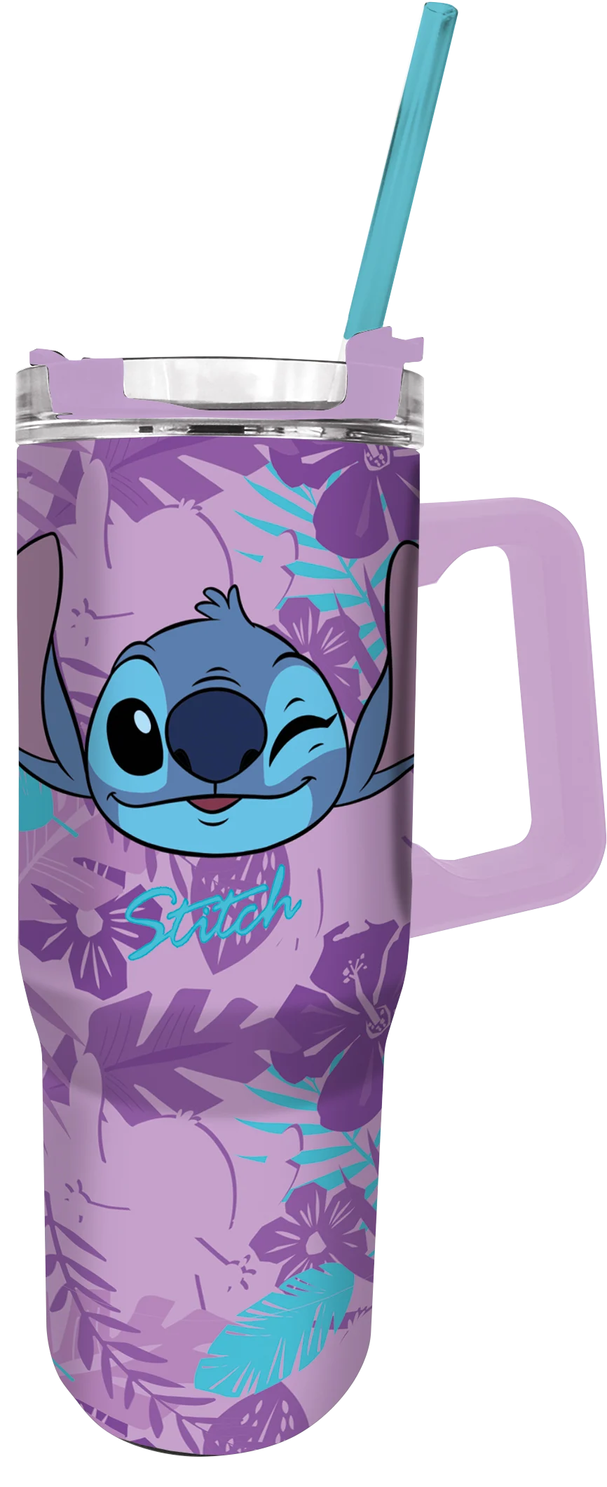 STITCH - Purple Flower - XXL Rambler Mug - Size 39Oz