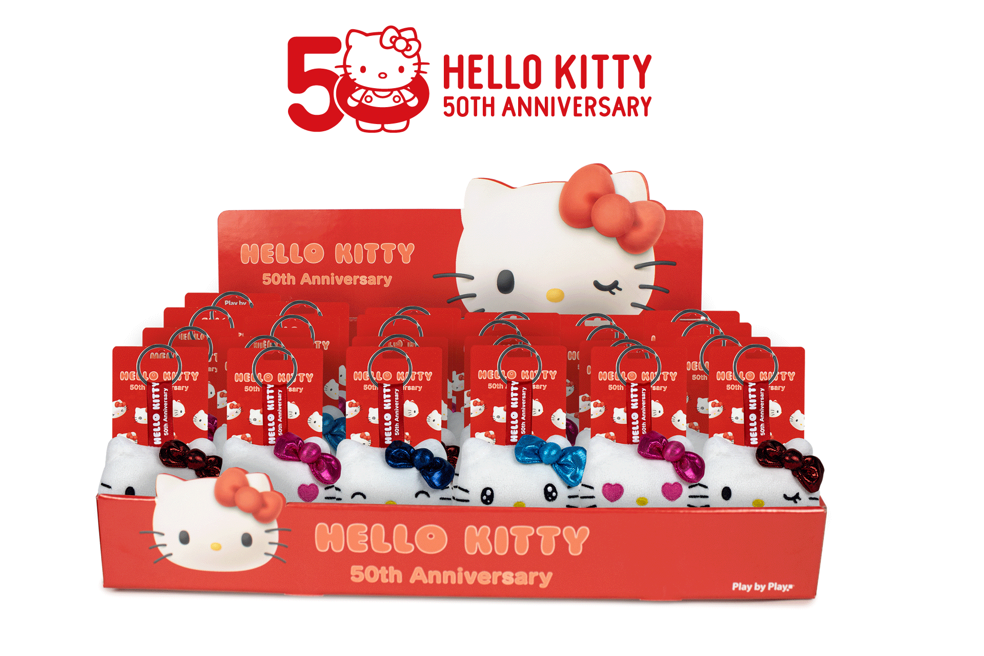 HELLO KITTY - Assortment of 24 Keychain Plushs - 4 models- 7cm