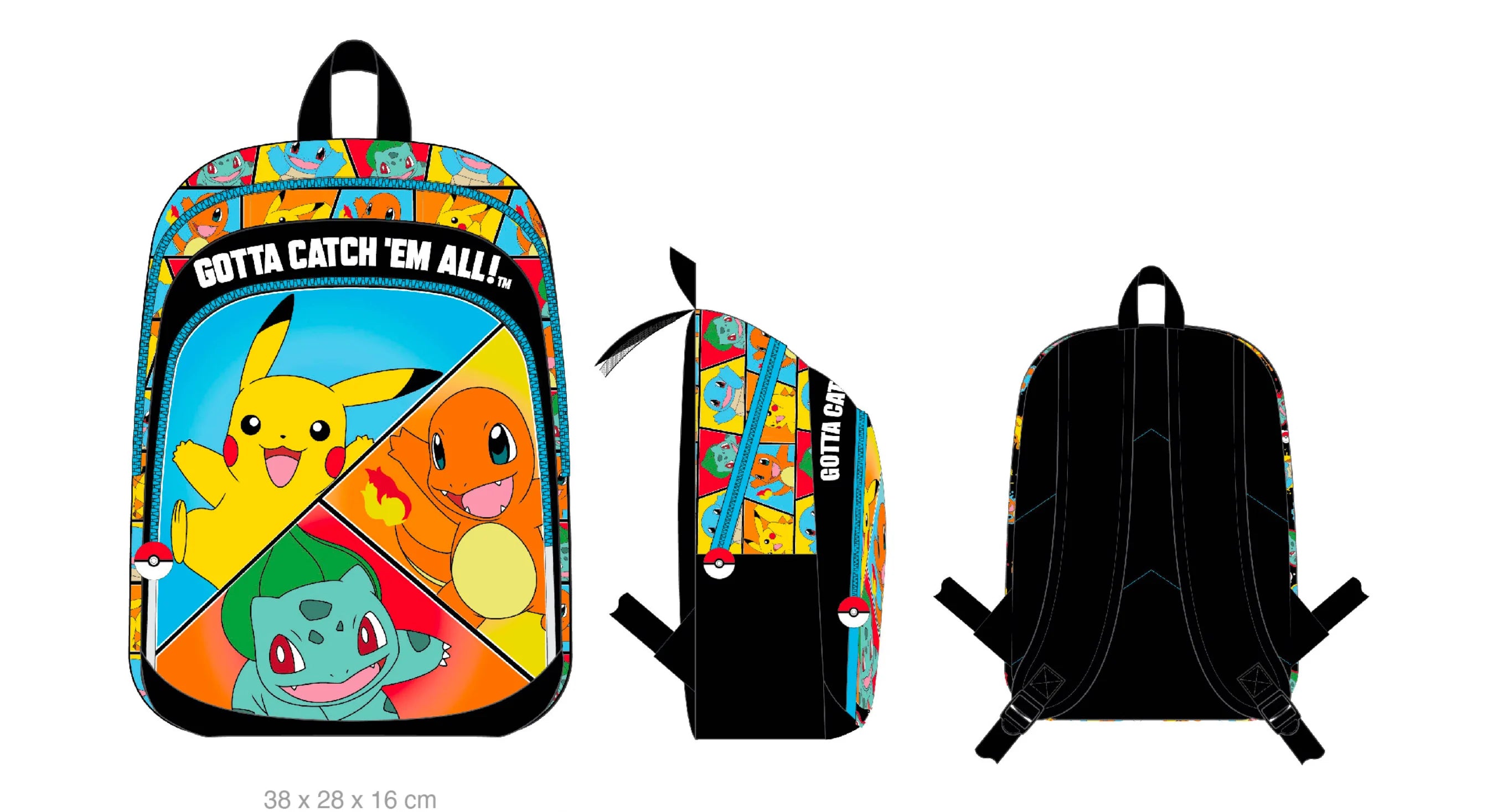 POKEMON - Starter - 2 Compartments BackPack '38x28x16cm'