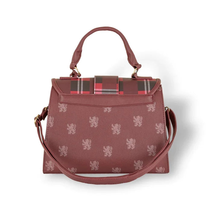 HARRY POTTER - Gryffindor - Luxury Plaid Top Handbag + Charms 29x22cm