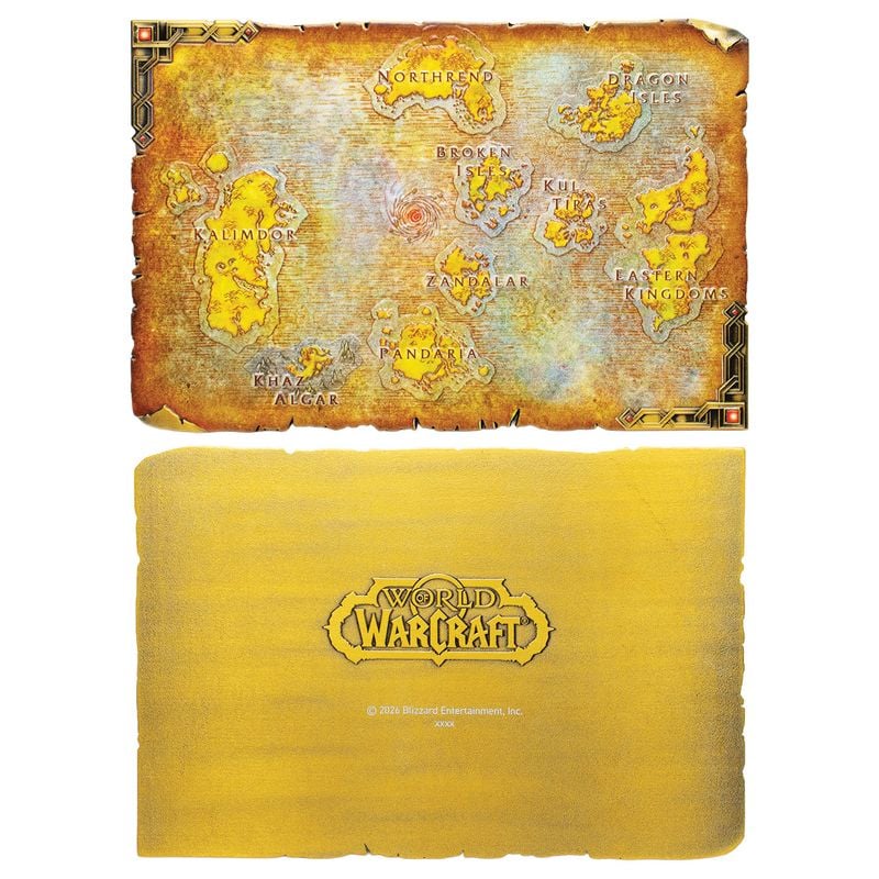WORLD OF WARCRAFT - Limited Edition Metal Map of Azeroth