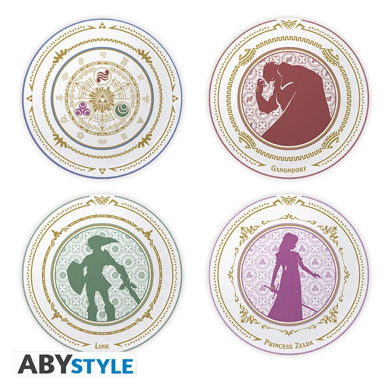 THE LEGEND OF ZELDA - Hyrule's Legends - Set of 4 Plates 21cm