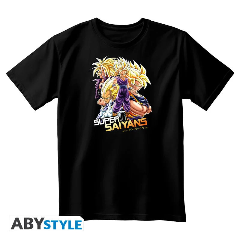 DRAGON BALL - T-Shirt DBZ Saiyans Unisex black (S)