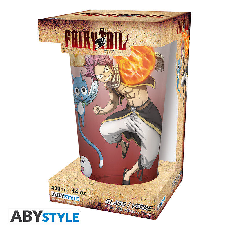 FAIRY TAIL - Natsu, Lucy, Happy & Plue - XXL Glass 400ml
