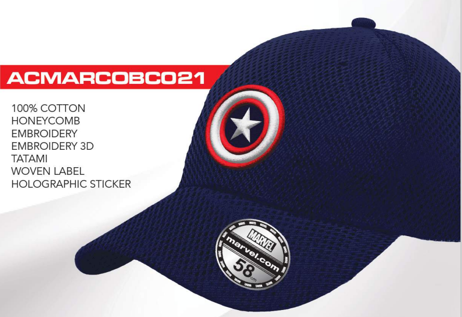 CAPTAIN AMERICA - Logo - Baseball Cap "Honey Comb"