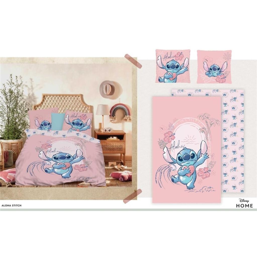 DISNEY - Duvet Cover 240x220cm - Stitch Pink Love '100% Coton'