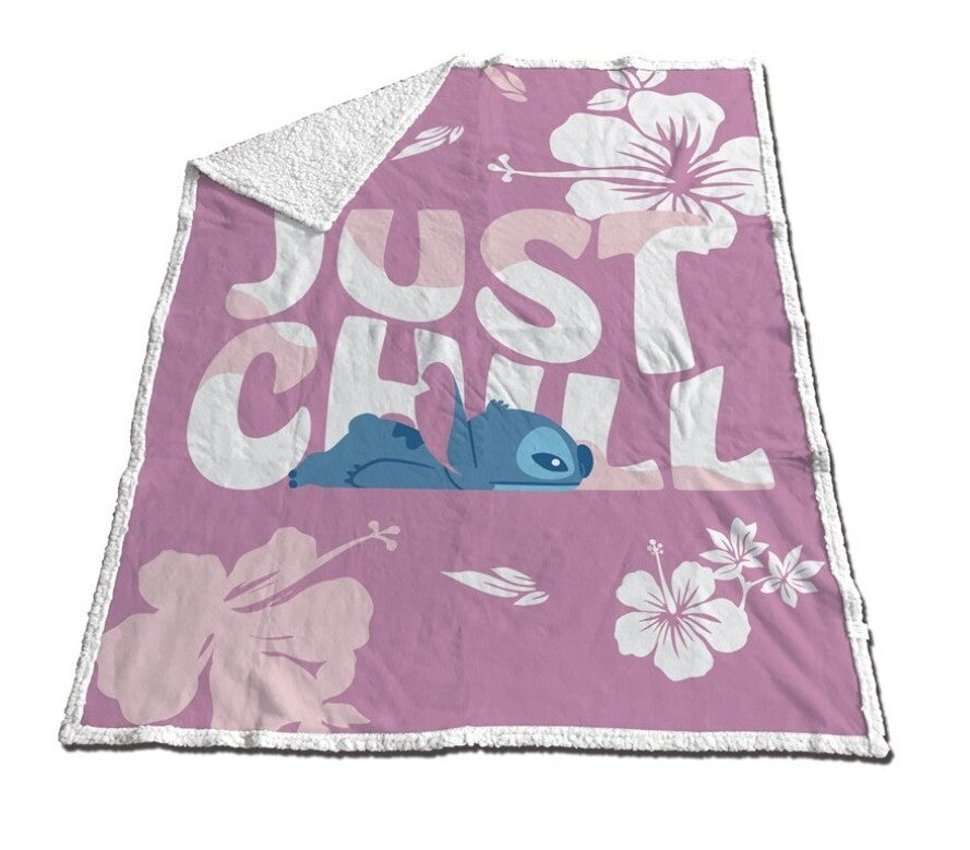 LILO & STITCH - Just Chill - Sherpa Blanket 130x170cm