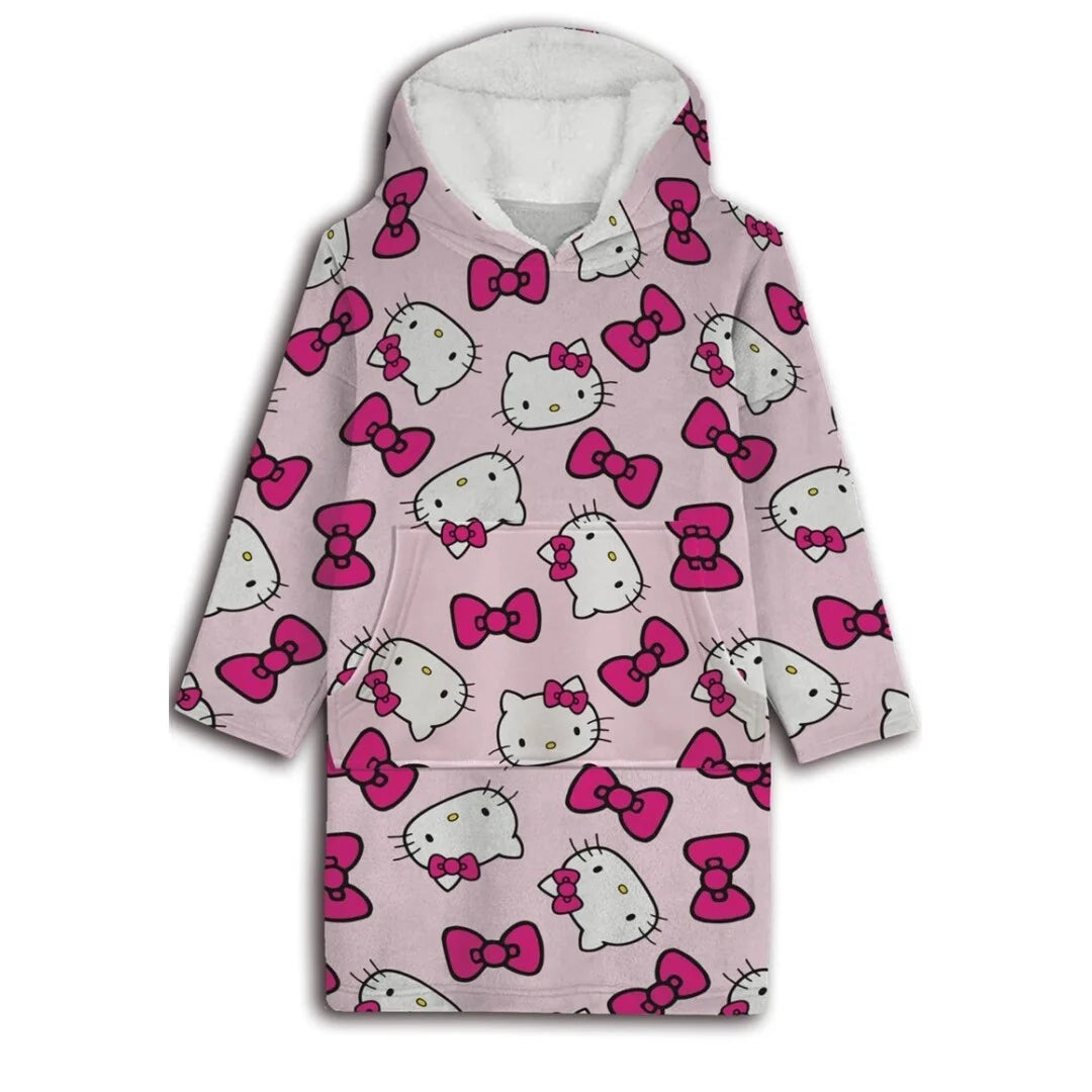 HELLO KITTY - Sweat Poncho - Children Size (7-14 Years)