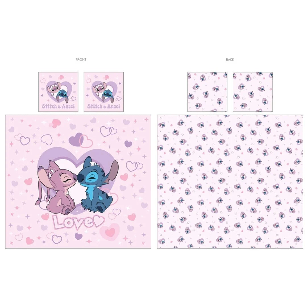 LILO & STITCH - Love - Duvet Cover 240x220cm + 2x65x65cm