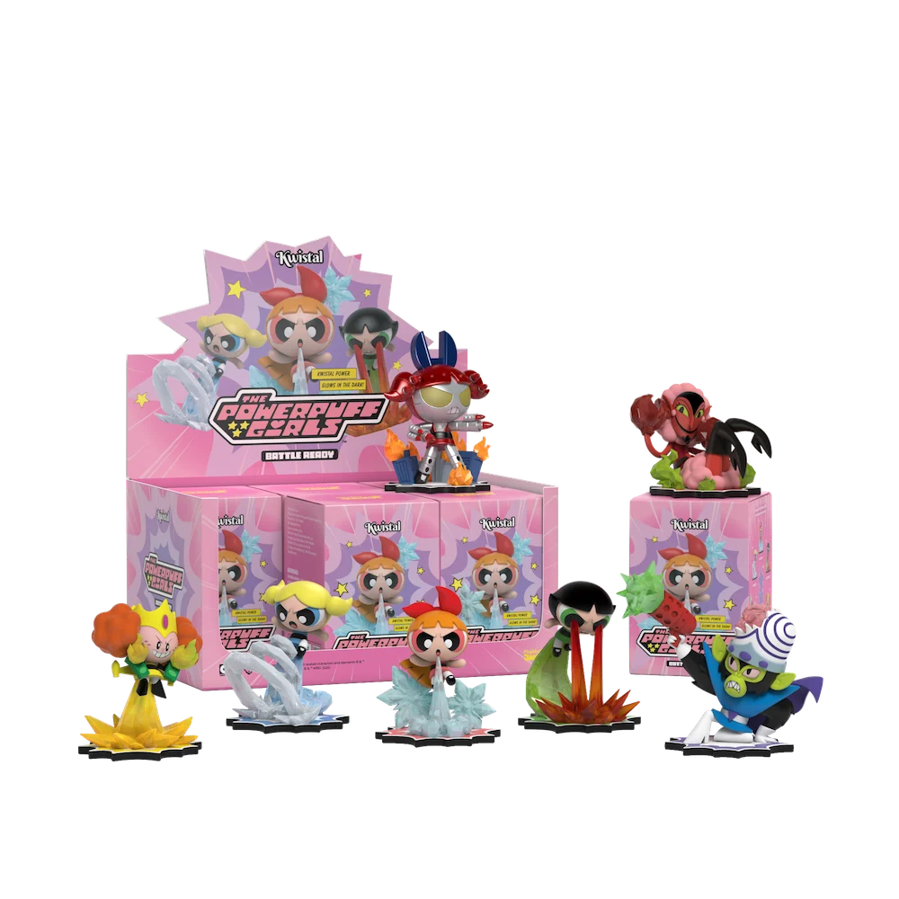 THE POWERPUFF GIRLS - Kwistal Battle Ready Series - Display 6 Fig.
