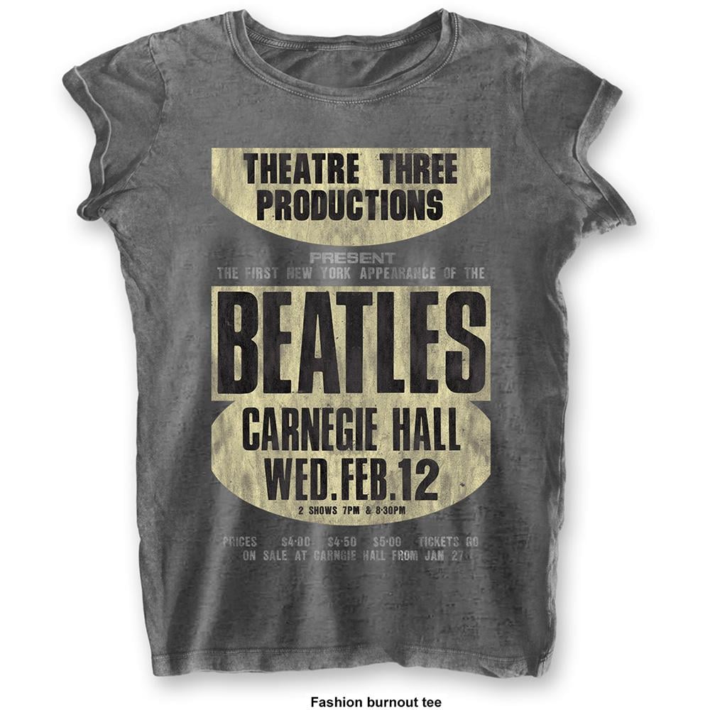 THE BEATLES - T-Shirt BurnOut Col - Carnegie Hall  - Woman (L)