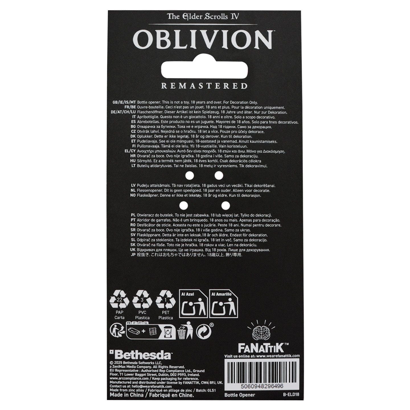 THE ELDER SCROLLS OBLIVION - Mehrune's Razor - Bottle Opener