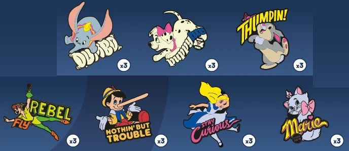 DISNEY CLASSICS - Series 1 - Display 24 Mystery Pin's
