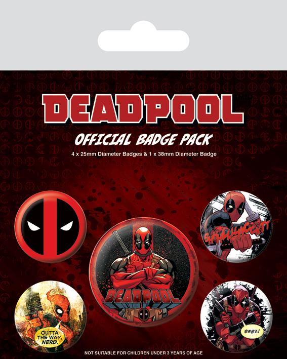 DEADPOOL - Pack 5 Badges - Deadpool