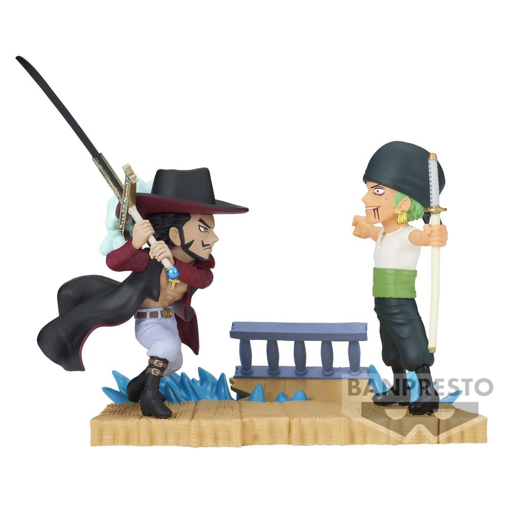 ONE PIECE - Zoro VS Mihawk - Figure WCF Log Stories 7cm