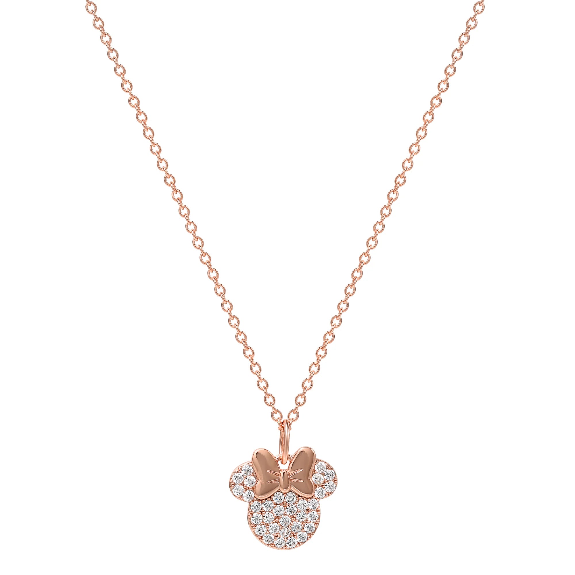 MINNIE - Rose Gold - Necklace in Silver Brass Plated