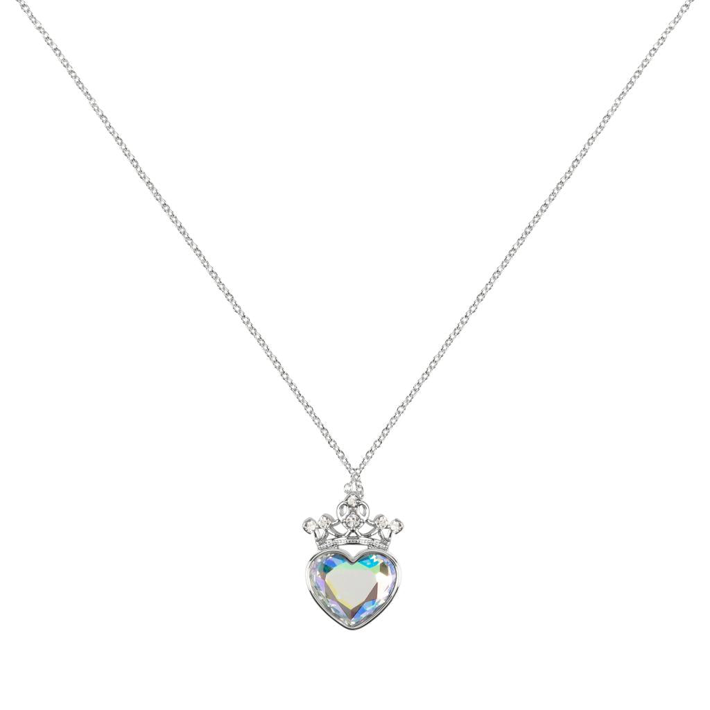 DISNEY - Tiara - Silver Brass Plated Necklace + Stone