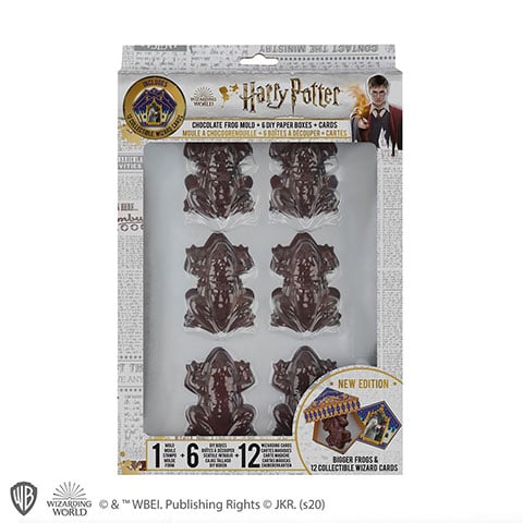 HARRY POTTER - Chocolate Frog Mold + 6 papers box + 12 Wizard Cards