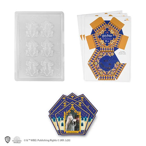 HARRY POTTER - Chocolate Frog Mold + 6 papers box + 12 Wizard Cards
