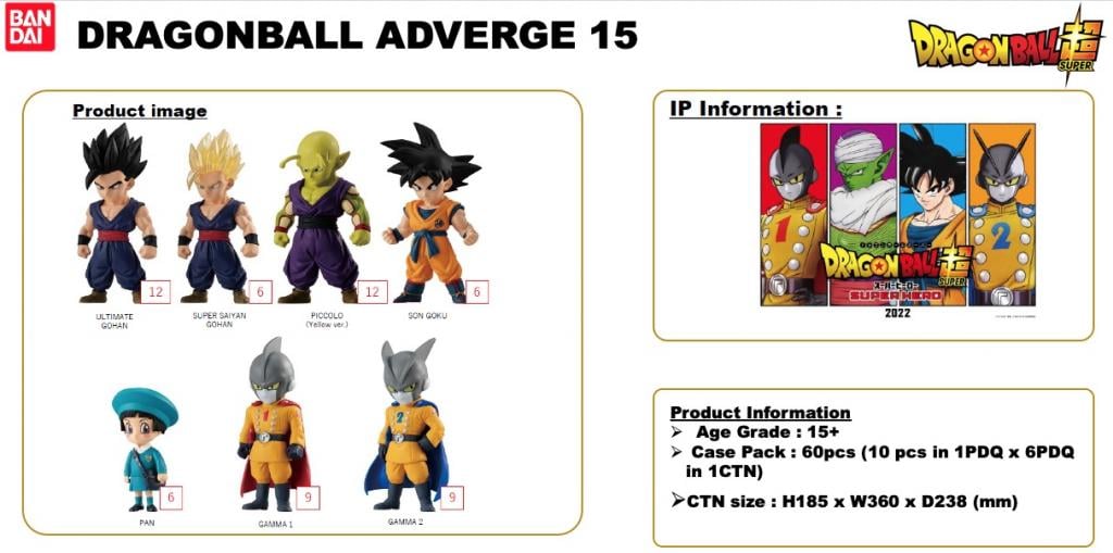 DRAGON BALL -  Assortiment 10 Figurine 'Adverge 15'