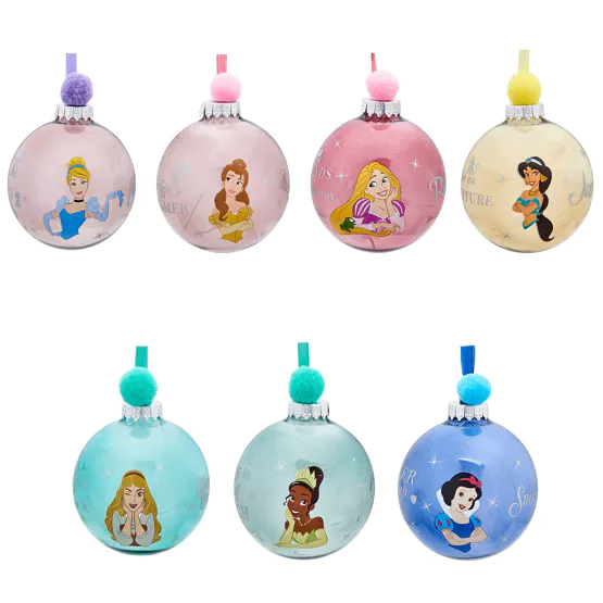 PRINCESS - Set of 7 Xmas Baubles