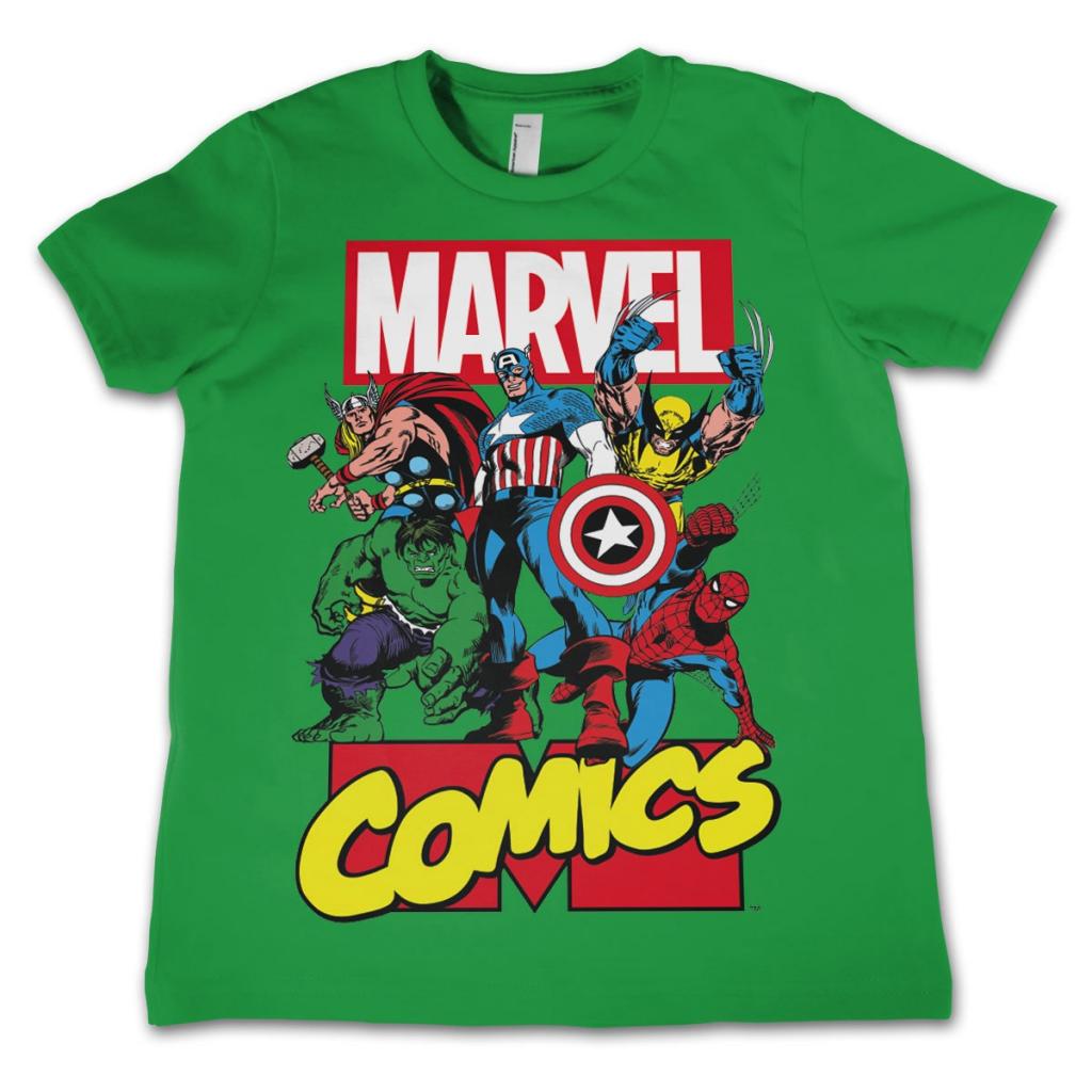 MARVEL COMICS - T-Shirt KIDS Comics Heroes - Green (12 Years)