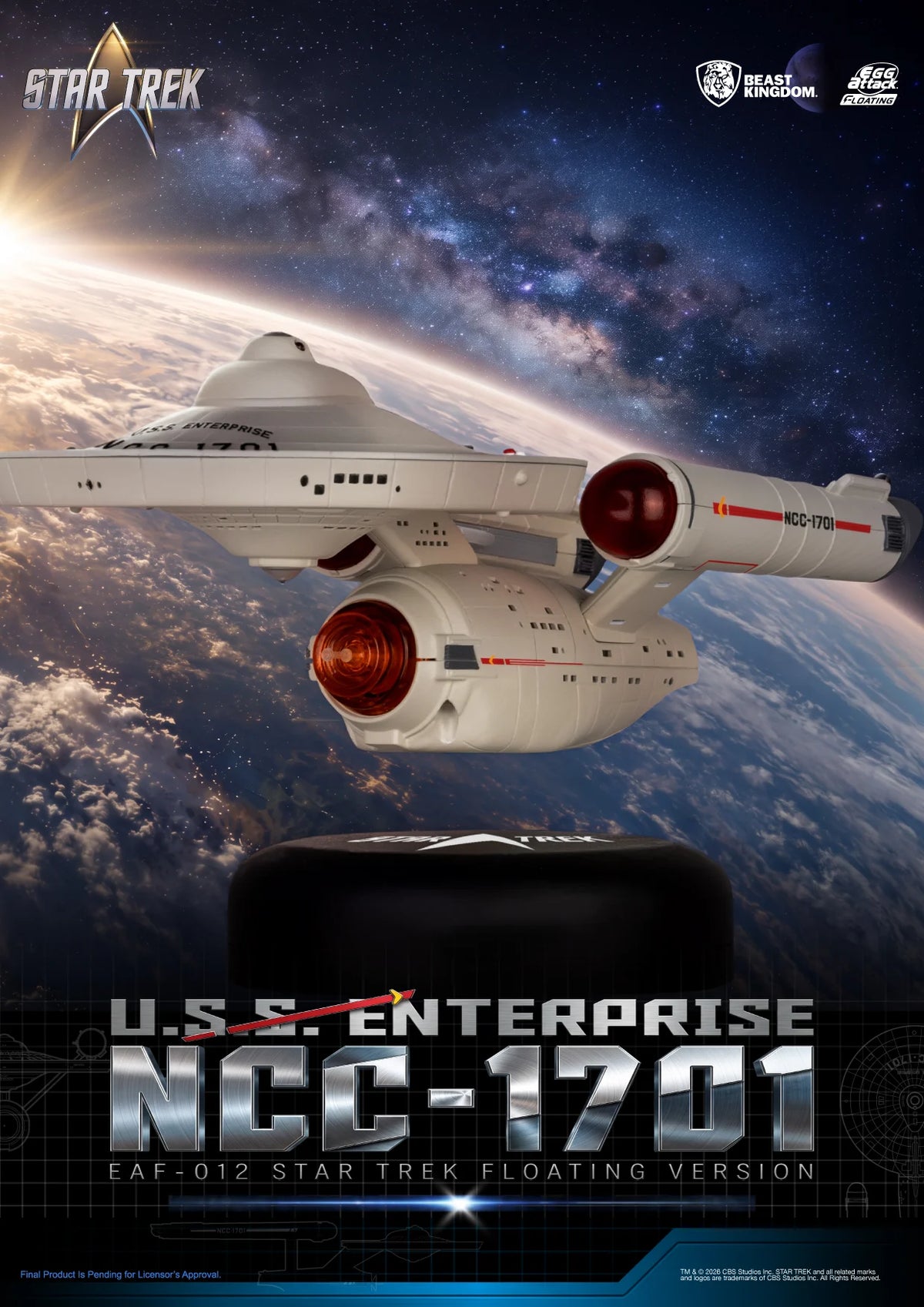 STAR TREK - U.S.S. Enterprise NCC-1701 "Floating" - Statue 8.5cm