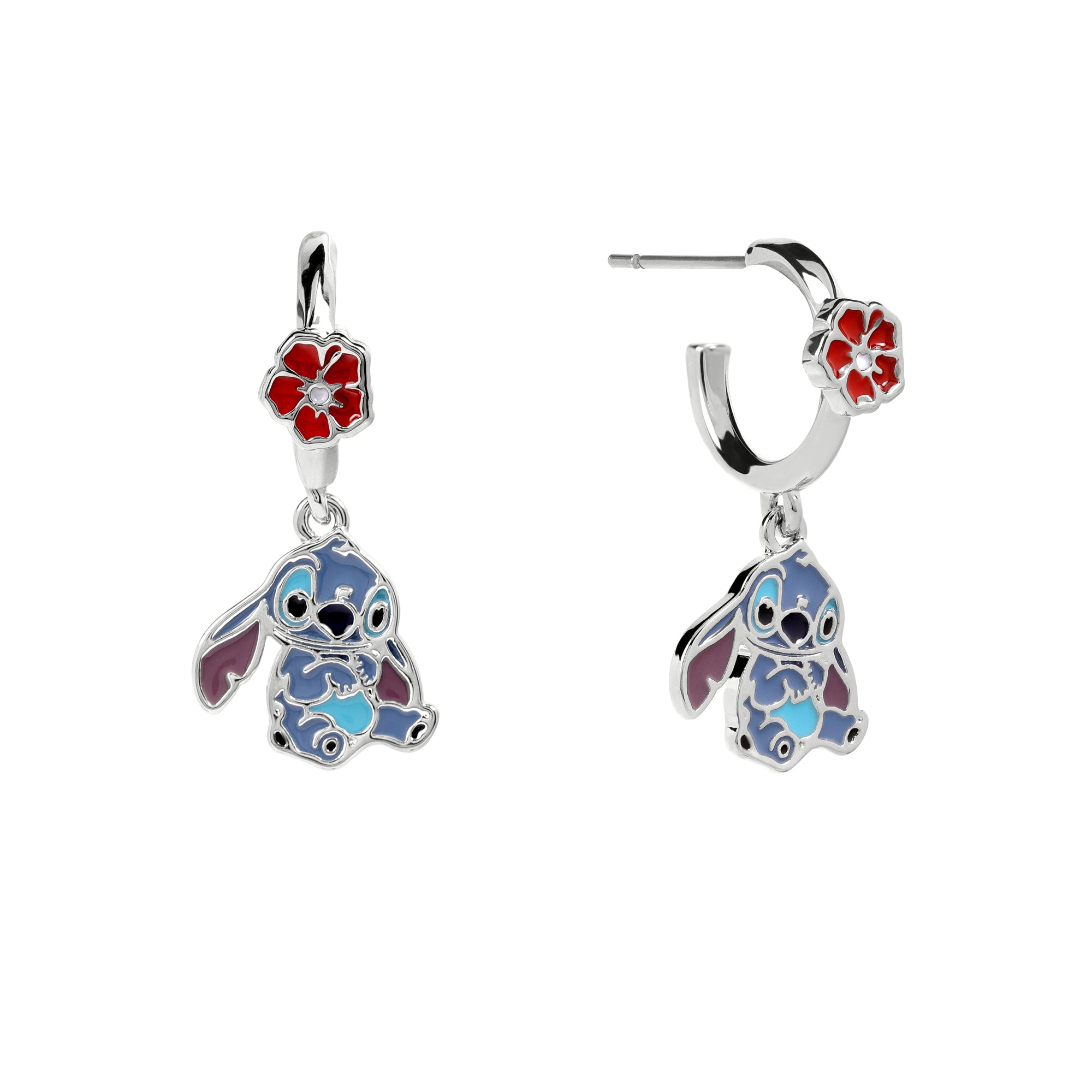 STITCH - Pair of Hoop Earrings - Plated Brass