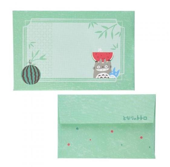 MY NEIGHBOR TOTORO - Totoro with watermelon - Fan & Envelope