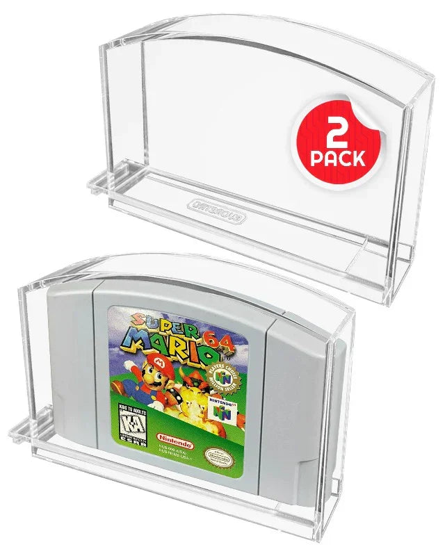 EVORETRO - PREMIUM Acrylic Case for N64 Cartridge pack of 2