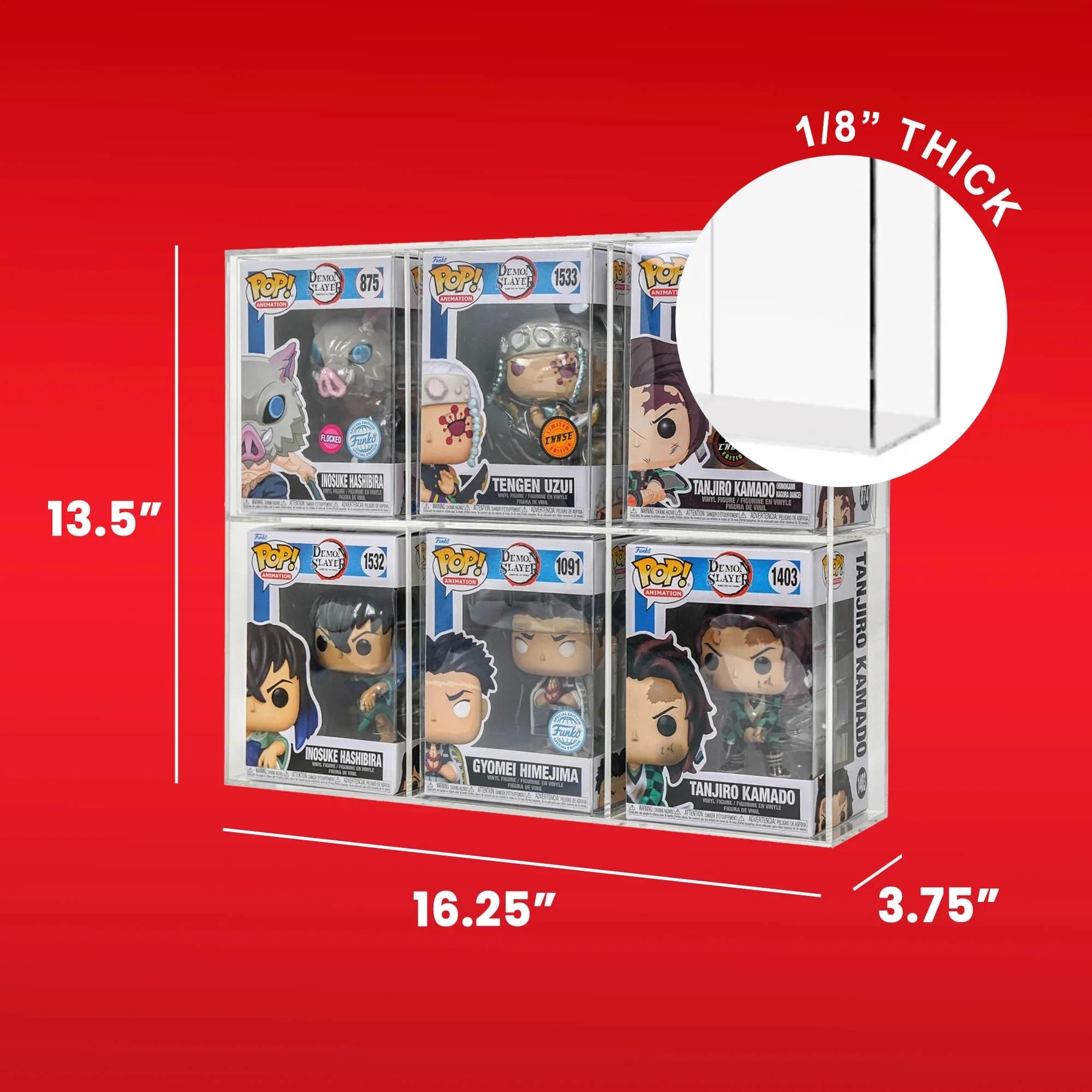EVORETRO - 6 slots acrylic display case for Funko Pop
