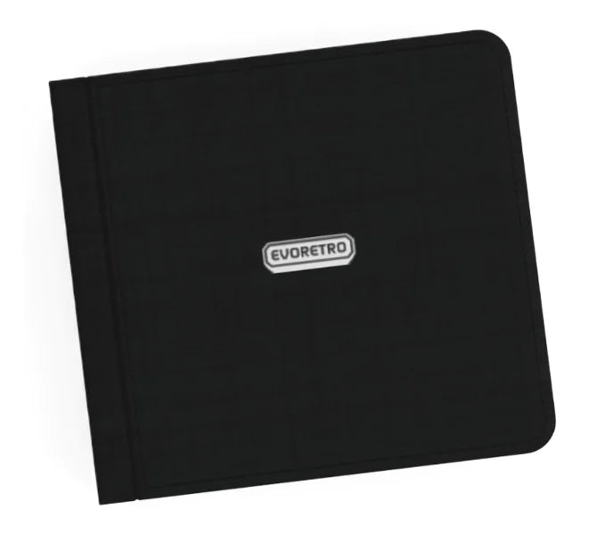 EVORETRO - Regular card binder with zipper 4x3 - Black