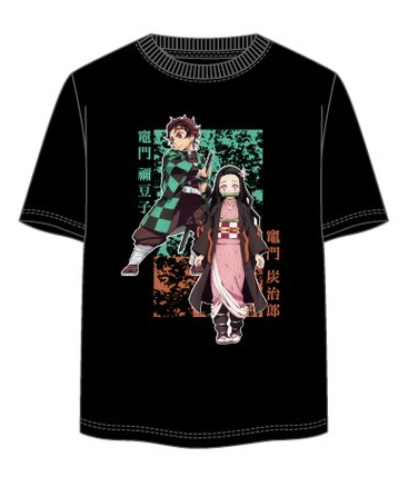 DEMON SLAYER - Tanjiro & Nezuko - Unisex T-Shirt Black (XL)