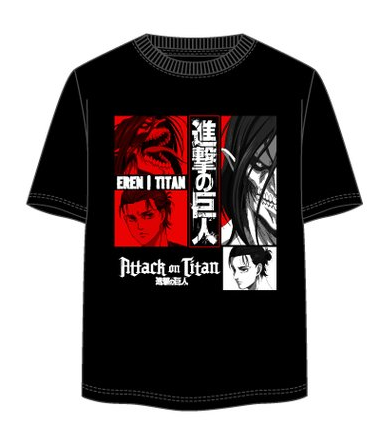 ATTACK ON TITANS - Eren Yeager - Unisex T-Shirt Black (S)