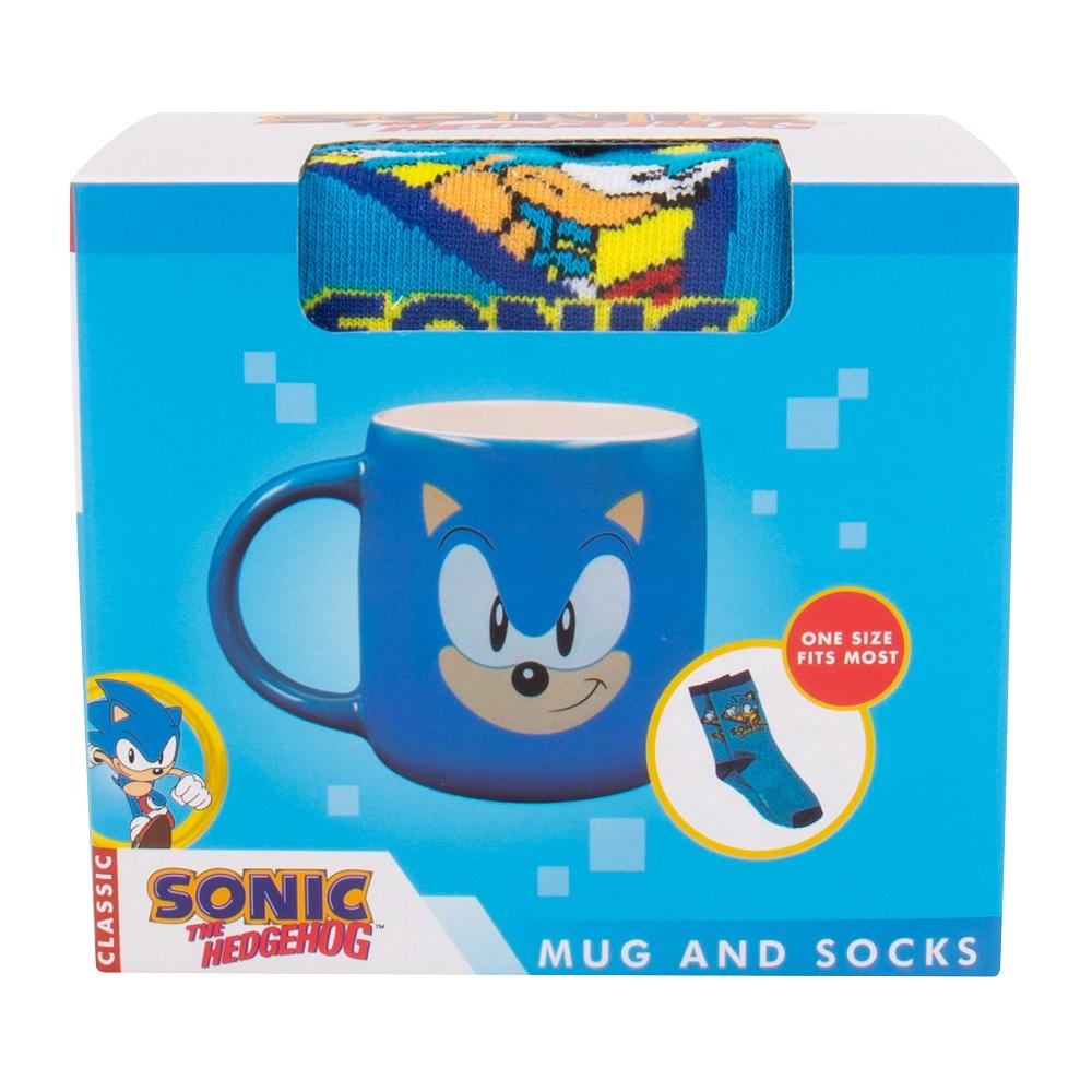 SONIC - Gift Box - Mug 460ml + 1 Pair of Socks (One Size)