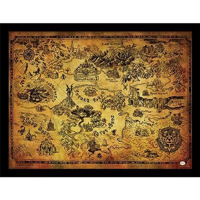 THE LEGEND OF ZELDA - Hyrule Map - Collector Print 30x40cm